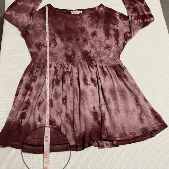 BAEA Tie Dye Coco Peplum Tunic Long Sleeve Top NWT Size M - Picture 11 of 12